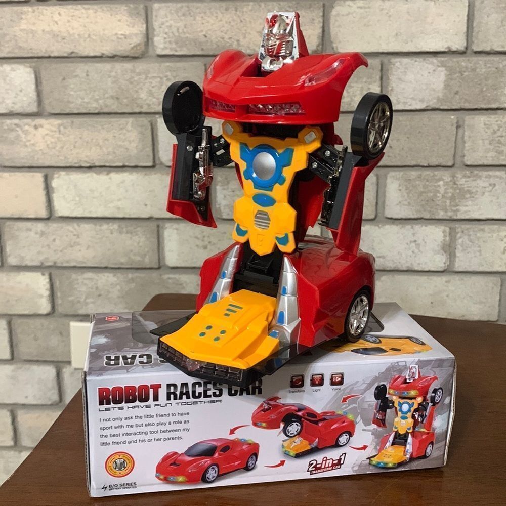 3for$20 NWT transformer red race car sounds plus light automatic rotation
